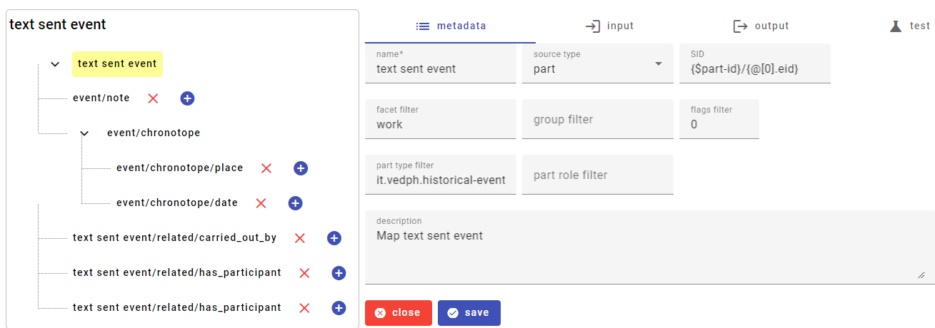 mappings editor - metadata